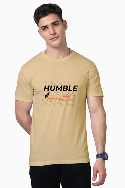 Humble Hustle T-Shirt – Motivational Apparel for Hard Workers beige color size s, l, m, xl, xxl