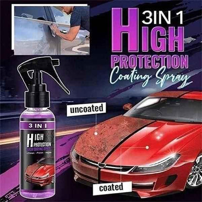 3 in 1 High Protection Quick Car Ceramic Coating Spray - Car Wax Polish Spray (Pack of 2) - CLL